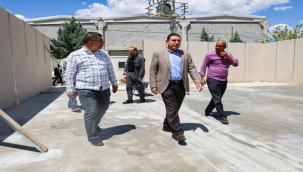 Başkan Özyavuz Yapımı Devam Eden Sahra Hastanesini Ziyaret Etti
