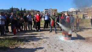 İtfaiyeden hastane personeline yangın eğitimi