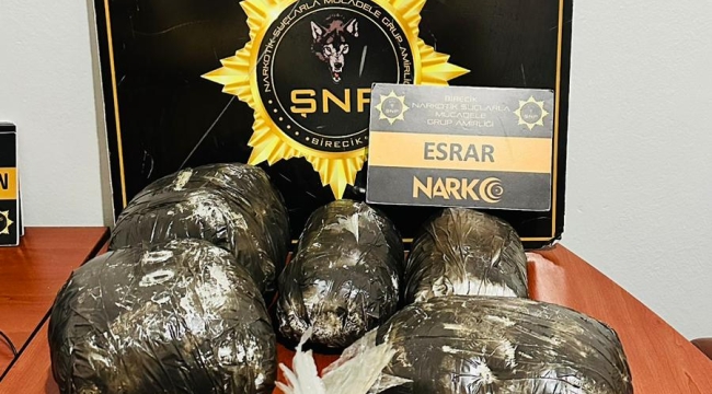 Şanlıurfa'da  7 Kilo 360 Gram esrar maddesi, ele geçirildi