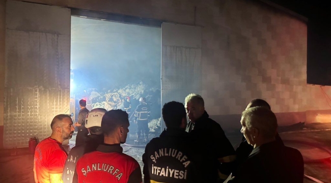 Şanlıurfa'da pamuk fabrikasında yangın
