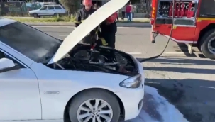 Şanlıurfa'da seyir halindeki otomobil yandı 