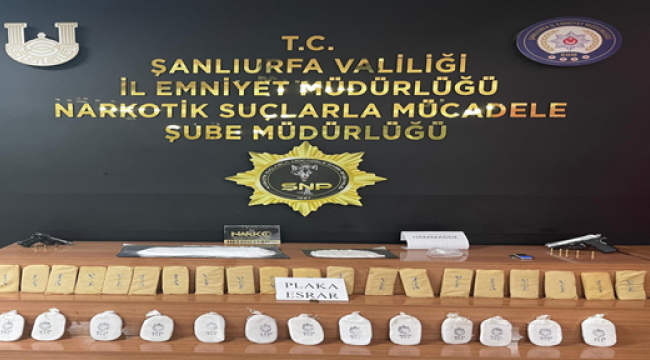 Şanlıurfa'da uyuşturucu operasyon, 4 gözaltı