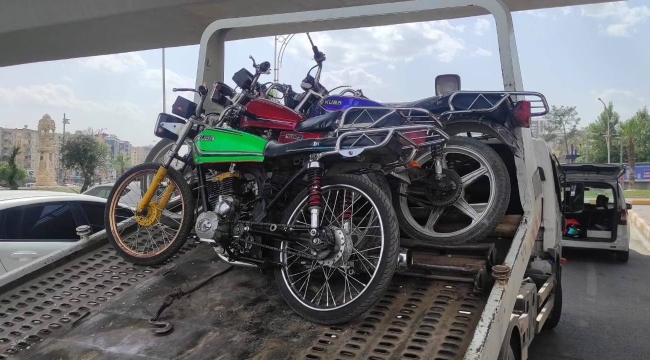 Şanlıurfa'da 2 bin 963 motosiklet ise trafikten men edildi