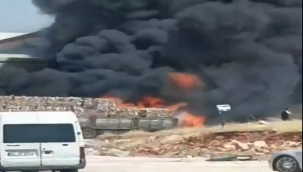 Şanlıurfa'da geri dönüşüm fabrikasında yangın