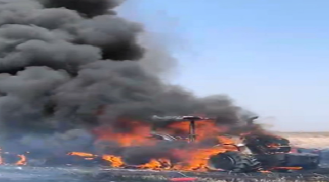 Şanlıurfa'da traktör alev topuna döndü!