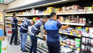Harran'da zincir marketler denetlendi 