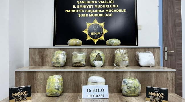 Şanlıurfa'da uyuşturucuyla operasyonu!
