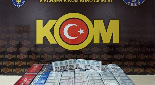 Viranşehir'de çok sayıda gümrük kaçağı sigara ele geçirildi