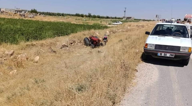 Şanlıurfa'da Traktör şarampole devrildi