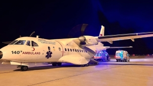 Uçak ambulans 4 çocuk için havalandı.