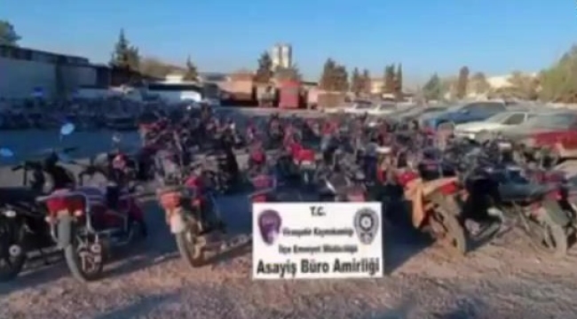 Viranşehir'de 10 çalıntı motosiklet ele geçirildi 