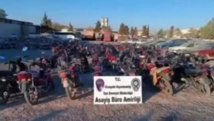 Viranşehir'de 10 çalıntı motosiklet ele geçirildi 