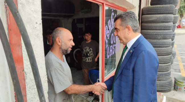 İl Başkanı Günbegi her daim esnafla