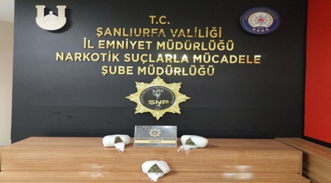 Şanlıurfa'da 13 kilo 550 gram skunk maddesi ele geçirildi