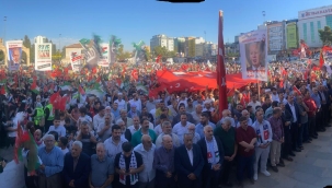 Şanlıurfalılar, İsrail'e lanet Filistin'e de destek sloganları attı