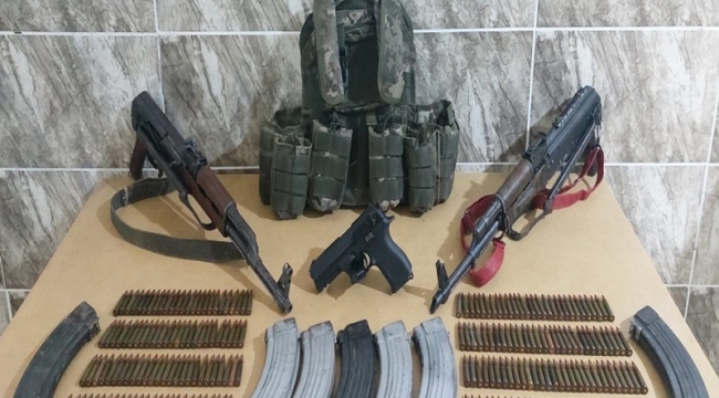 Viranşehir'de çok sayıda silah ve mühimmat ele geçirildi