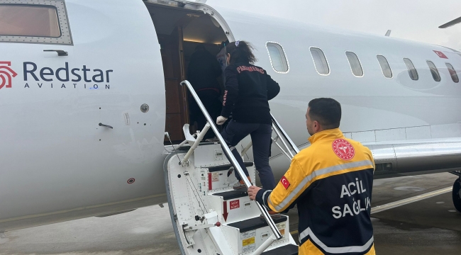 2 aylık Elif bebek için uçak ambulans havalandı