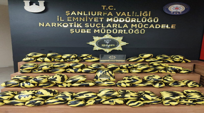 Şanlıurfa'da 55 kilogram skunk ele geçirildi!