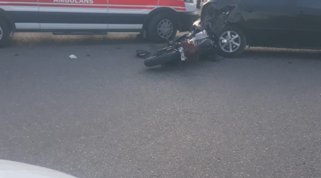 Şanlıurfa'da motosiklet otomobile arkadan çarptı 