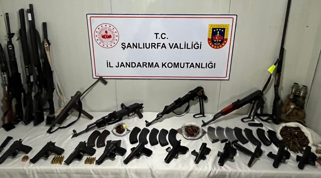 Siverek'te çok sayıda silah ve mühimmat ele geçirildi