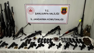 Siverek'te çok sayıda silah ve mühimmat ele geçirildi