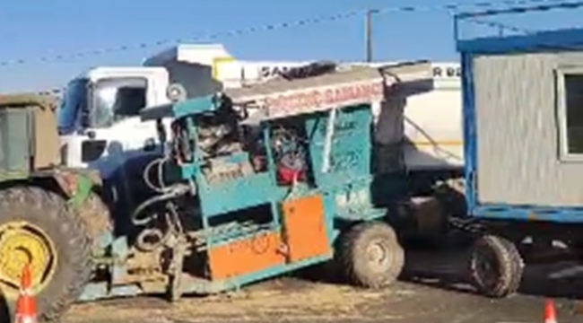 Şanlıurfa'da traktör ile kamyonet çarpıştı: 4 yaralı