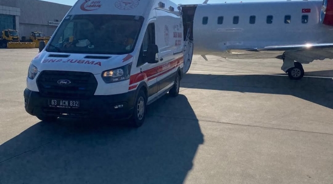 Şanlıurfa'da uçak ambulans Ömer için havalandı 