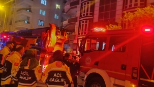 Karaköprü'de gece yarısı korkutan yangın