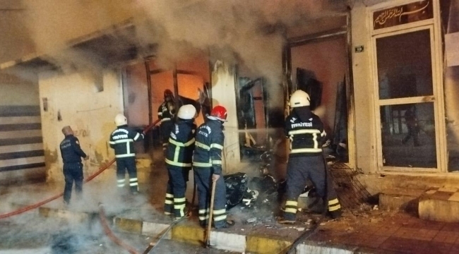Şanlıurfa'da bir iş yerinde yangın