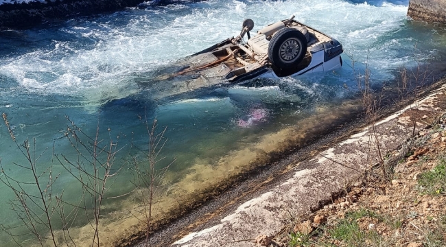 Eyyübiye'de otomobil sulama kanalına düştü 3 yaralı