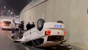 Şanlıurfa'da otomobil takla attı