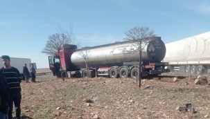 Viranşehir'de  tır otomobile çarpıştı, 1 yaralı 