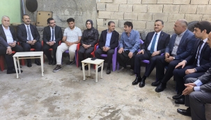 Ceylanpınar'da göçükte yaralanan Yılmaz'a geçmiş olsun ziyareti