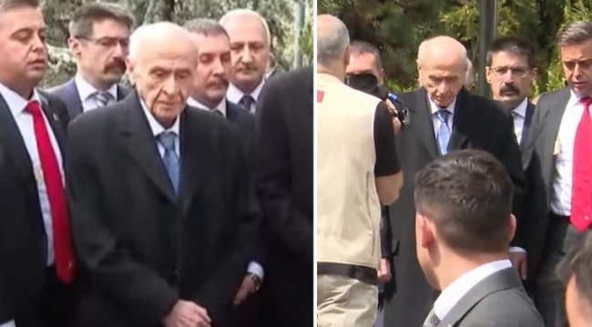 Devlet Bahçeli, Türkeş'in kabrini ziyaret etti,