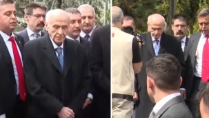 Devlet Bahçeli, Türkeş'in kabrini ziyaret etti,