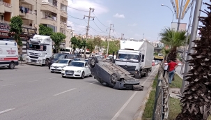 Haliliye'de Otomobil Takla Attı, 1 Yaralı