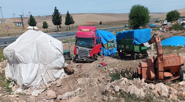 Şanlıurfa'da Akaryakıt Yüklü Tır Kaza Yaptı
