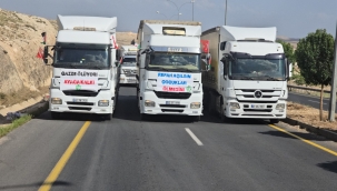 Şanlıurfa'da Gazze için Tır konvoyu eylemi