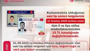 Şanlıurfa Nüfus Müdürlüğü Uyardı:15 TL'ye Değişim İçin Son Tarih Yaklaşıyor