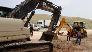 Suruç'ta Sıcak Asfalt Çalışmaları Devam Ediyor