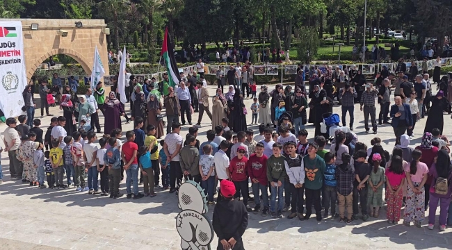 Urfa'da Binlerce Çocuk Gazze İçin Yürüdü!