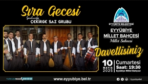 Eyyübiye Millet Bahçesi'nde Sıra Gecesi Düzenlenecek