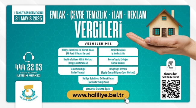Haliliye Belediyesi Duyurdu: Son Gün 31 Mayıs