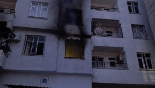 Şanlıurfa'da binada korkutan yangın