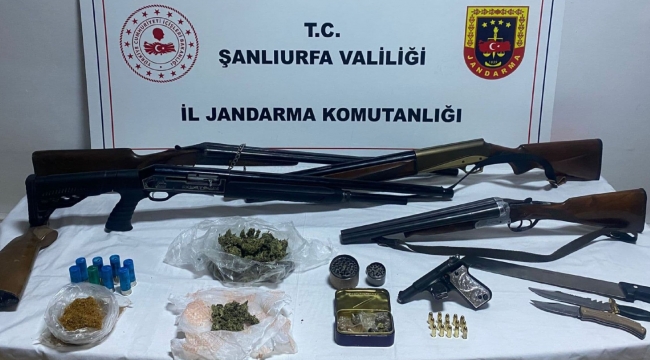 Şanlıurfa'da Jandarmadan Silah ve Uyuşturucu Kaçakçılarına Darbe