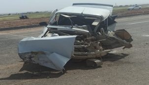 Suruç yolunda kaza,, 1 Ölü, 3 Yaralı