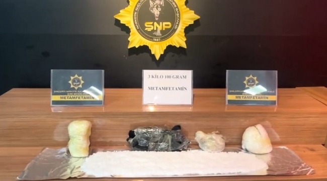 Şanlıurfa'da 3 Kilo 100 Gram Metamfetamin Maddesi Ele Geçirildi