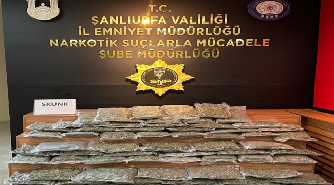 Şanlıurfa'da 35 Kilo 250 Gram Skunk Ele Geçirildi