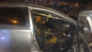 Şanlıurfa'da Aracın Ateşe Verdi