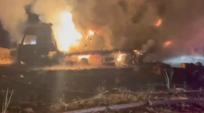 Viranşehir'de tır alev alev yandı 